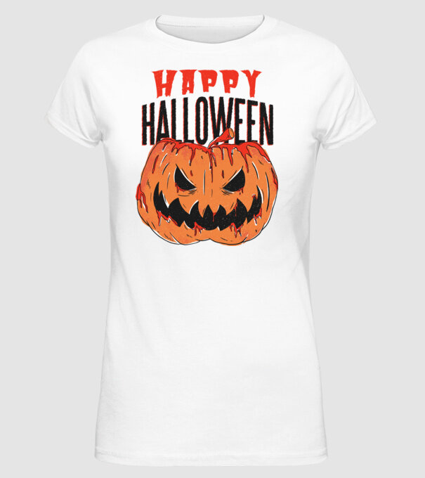 Happy Halloween Pumpkin model alb pe tricou