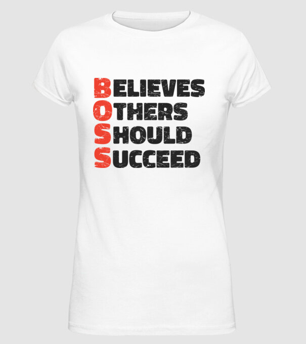 BOSS Șef model alb pe tricou
