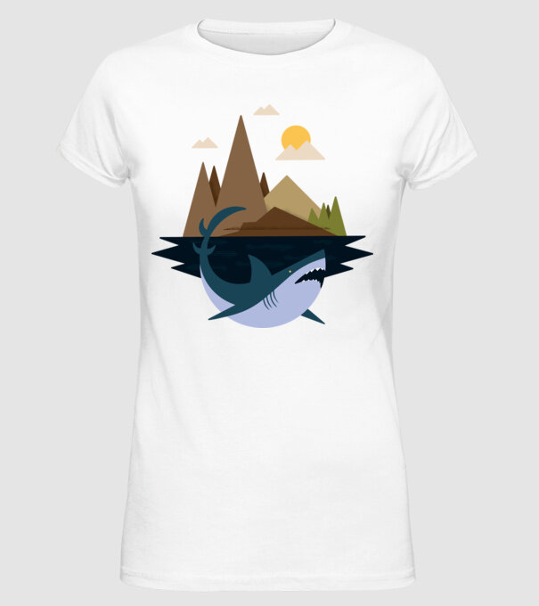 Rechin Natură model alb pe tricou