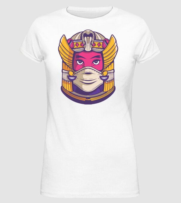 Cleopatra Mască model alb pe tricou