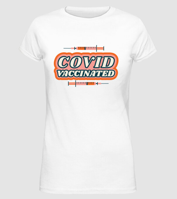 Vaccin Covid model alb pe tricou