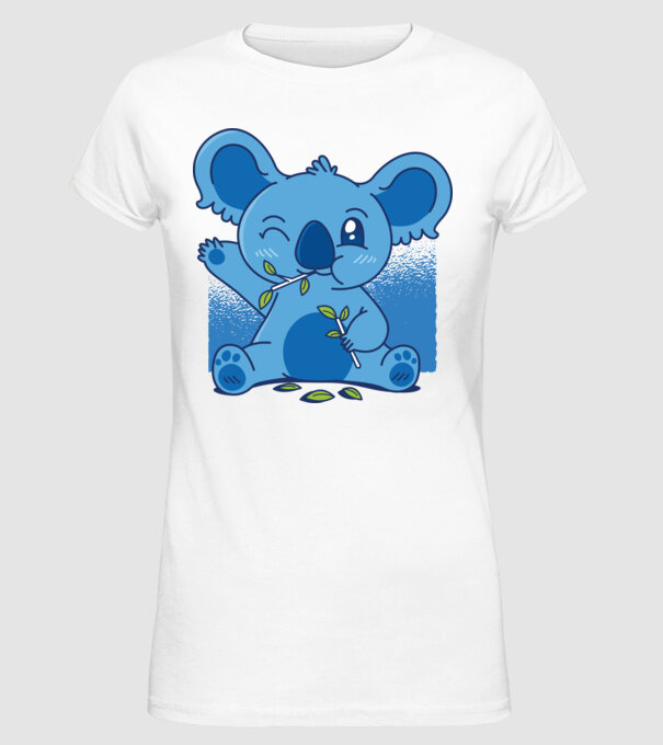 Koala drăguț model alb pe tricou