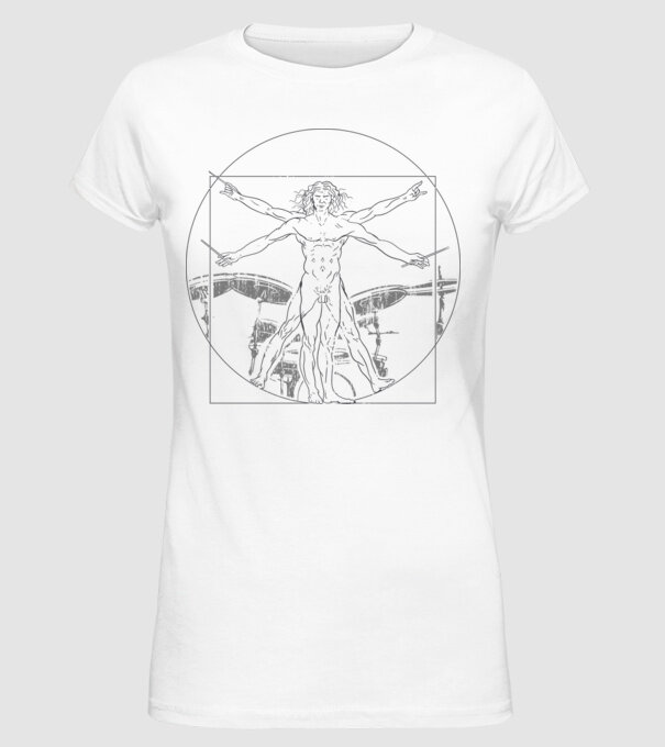 Da Vinci tobe model alb pe tricou