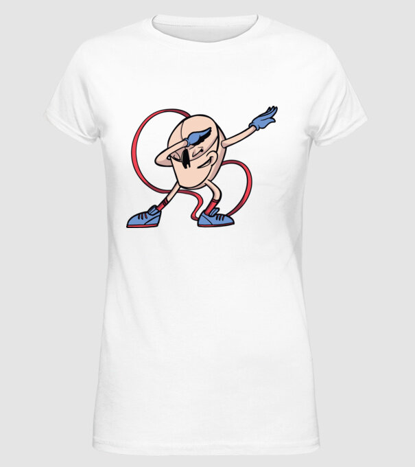 Șoarece DAB model alb pe tricou
