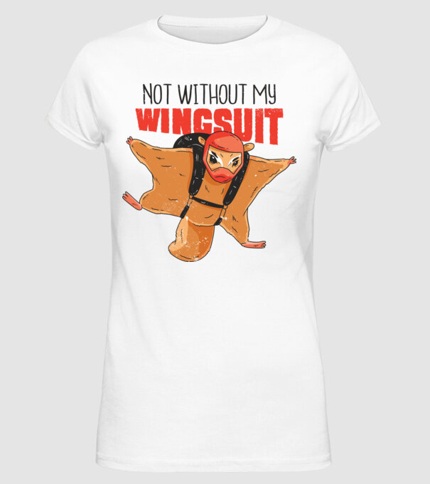 Veveriță cu parașută tricou amuzant model alb pe tricou