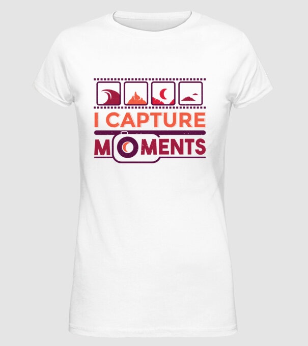 Prind momentele - Fotograf model alb pe tricou