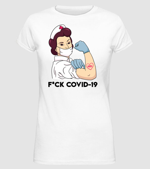 FCK Covid-19 Coronavirus model alb pe tricou