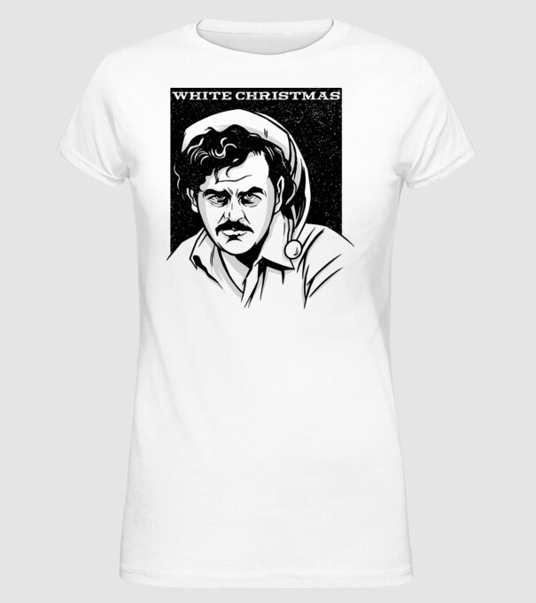 Crăciun alb cu Pablo model alb pe tricou