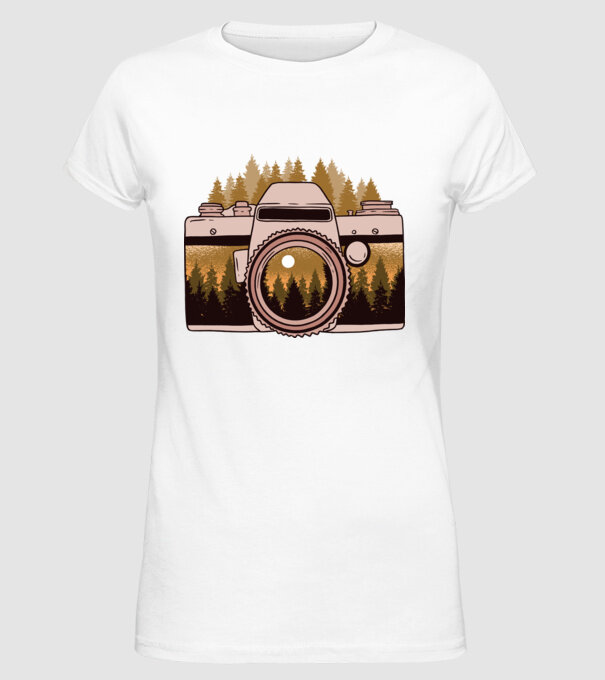 Natură Fotograf tricou fotograf model alb pe tricou