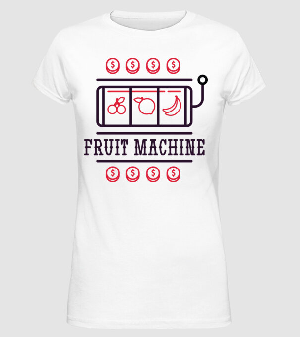 Fruit Machine Slot Machine model alb pe tricou