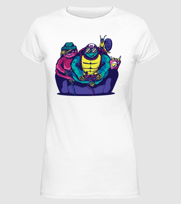 Animale Gamer model alb pe tricou
