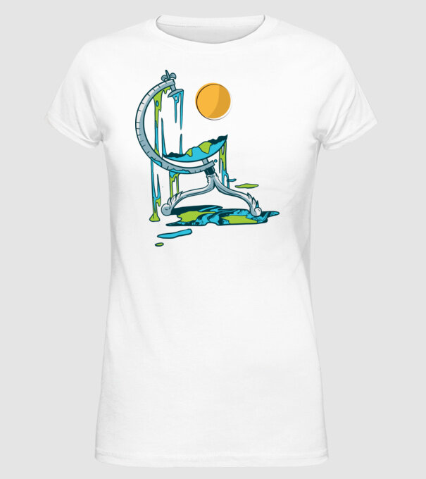 Încălzire globală model alb pe tricou