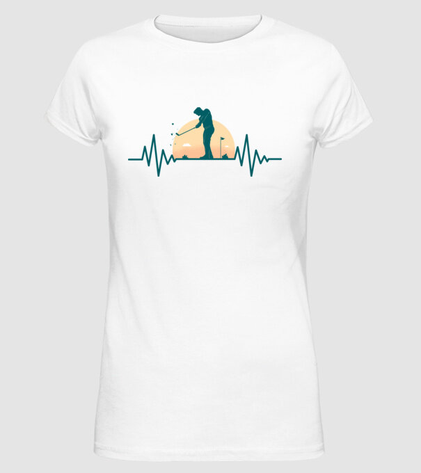 Golf Bătăi de inimă model alb pe tricou