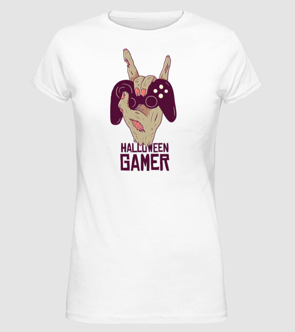 Halloween Gamer tricou Zombie model alb pe tricou