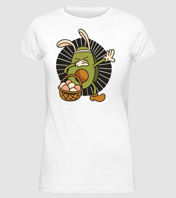 Avocado de Paște DAB model alb pe tricou