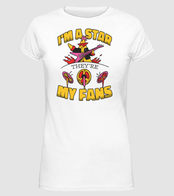 'I''m a Star, They''re my Fans' model alb pe tricou