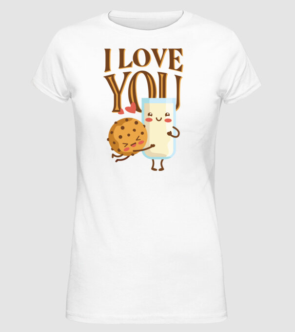 'I Love You tricou drăguț cuplu pentru Valentine''s Day' model alb pe tricou