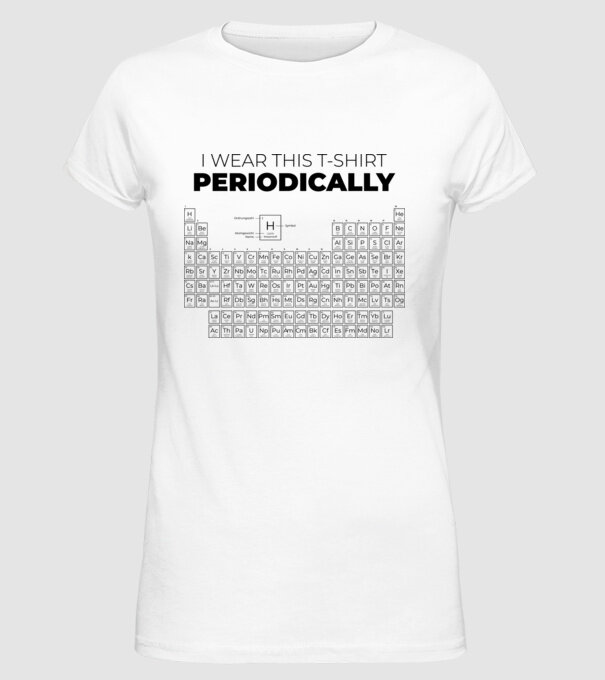 I wear this t-shirt periodically model alb pe tricou