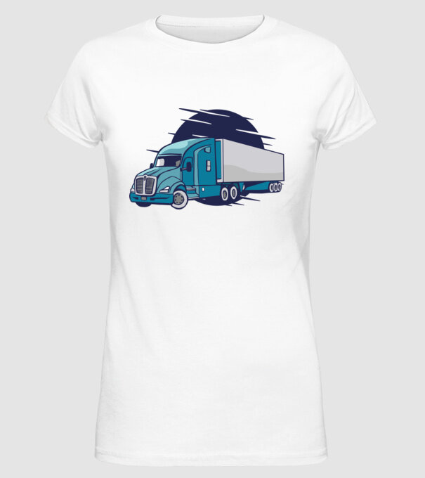 Tricou Șofer de camion model alb pe tricou