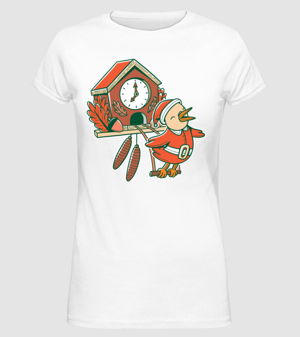 Cuc de Crăciun model alb pe tricou