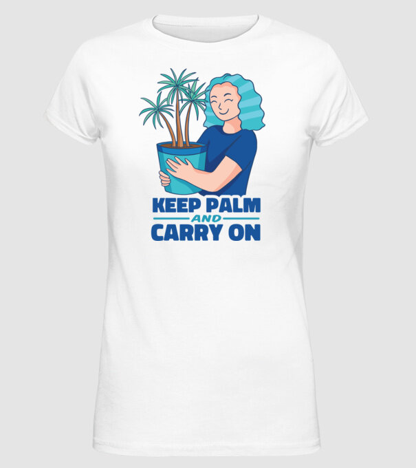 Keep Calm and Carry On model alb pe tricou