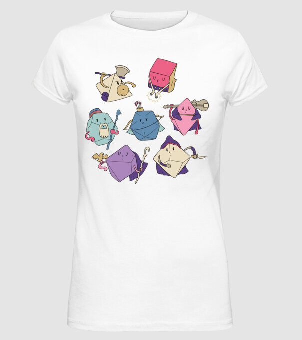 Caractere Cub model alb pe tricou