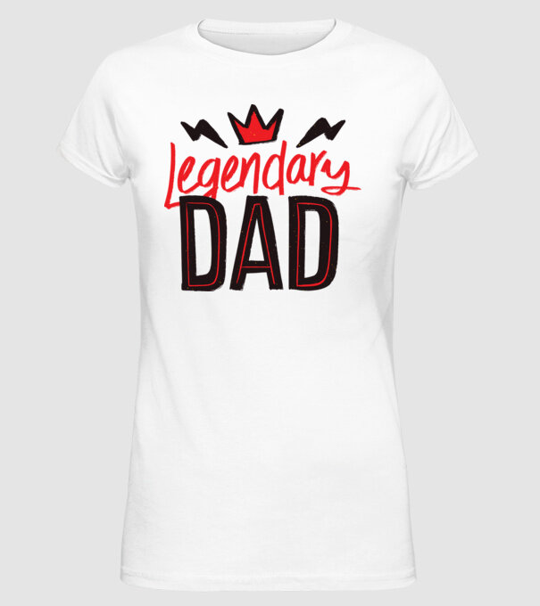 Tată legendar model alb pe tricou