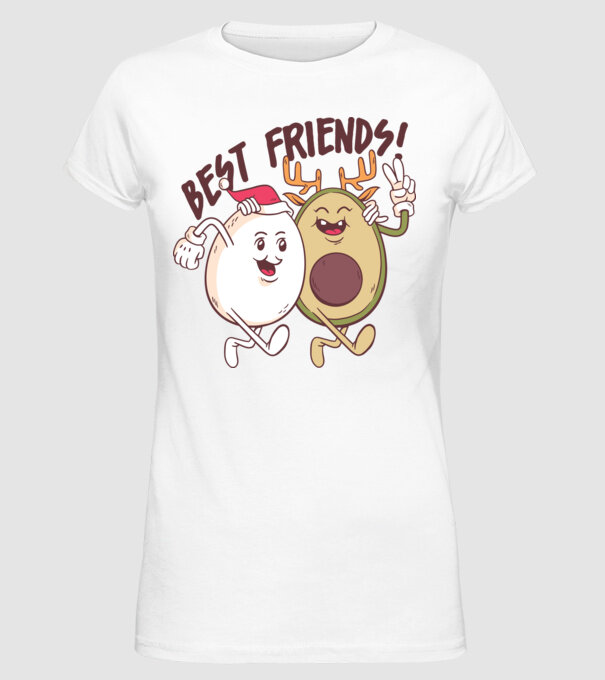Cei mai buni prieteni vegan model alb pe tricou