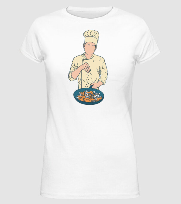 Maestru Bucătar model alb pe tricou