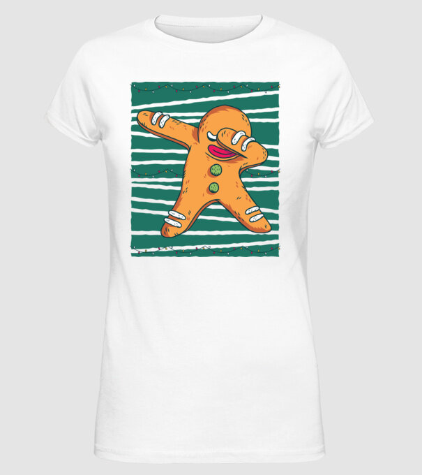 Turtă dulce DAB Crăciun model alb pe tricou