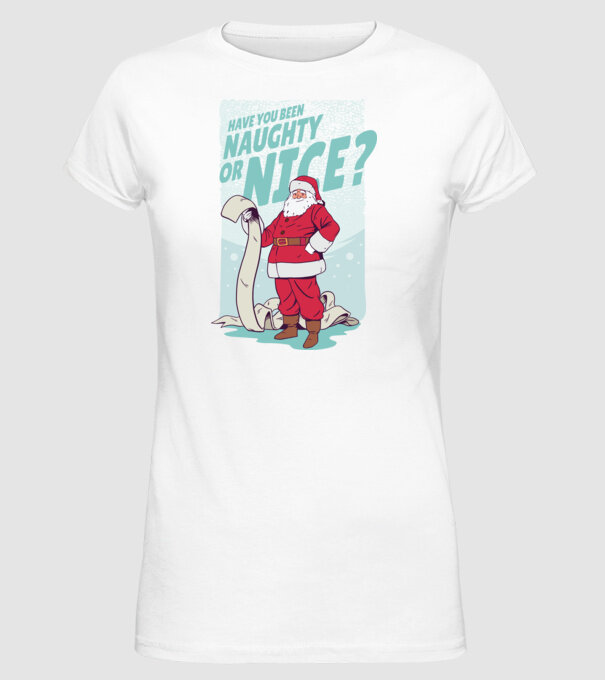 Lista de cadouri Moș Crăciun - tricou Crăciun model alb pe tricou
