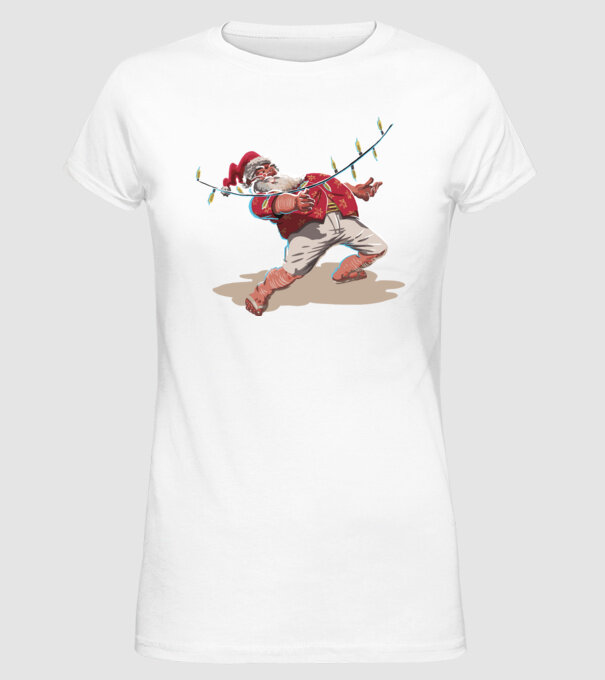 Limbo Moș Crăciun model alb pe tricou