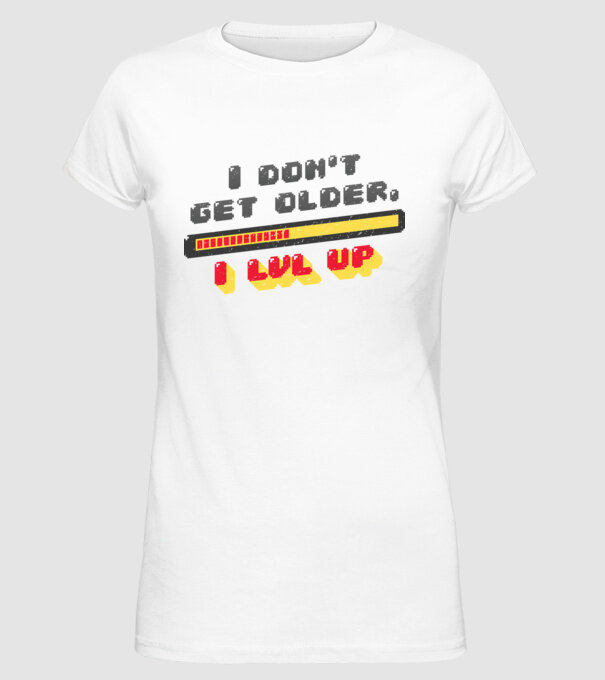 Eu nu îmbătrânesc, trec la nivelul următor Gamer, tricou zi naștere model alb pe tricou