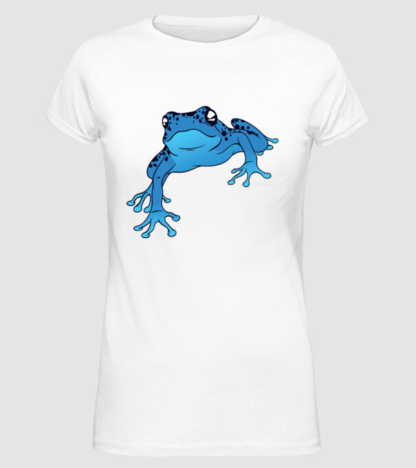 Broască otrăvitoare model alb pe tricou