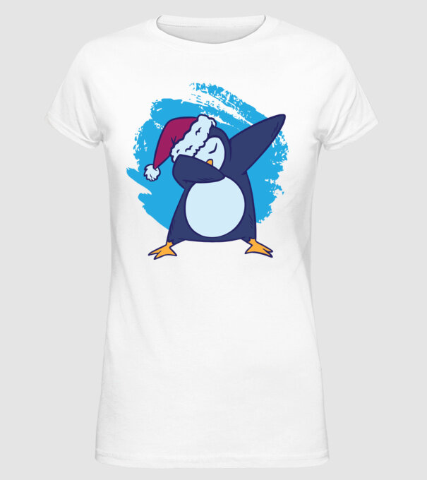 Pinguin DAB model alb pe tricou