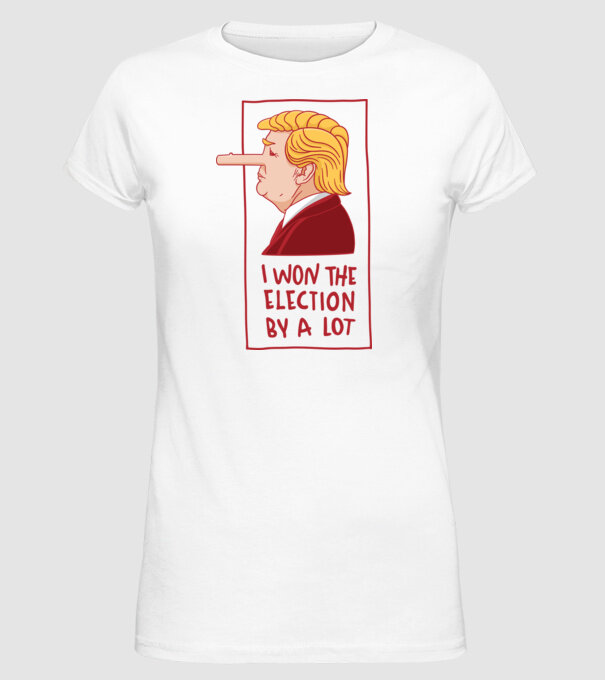 Pinocchio Trump model alb pe tricou