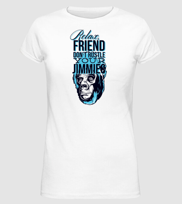 Relax Friend model alb pe tricou