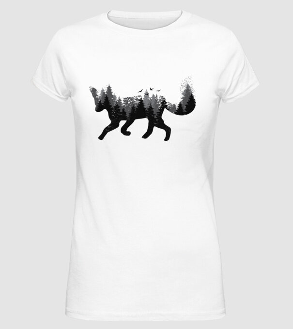 Vulpe pădure Natură model alb pe tricou