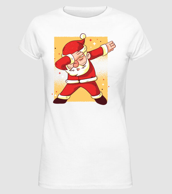 Santa DAB Moș Crăciun model alb pe tricou
