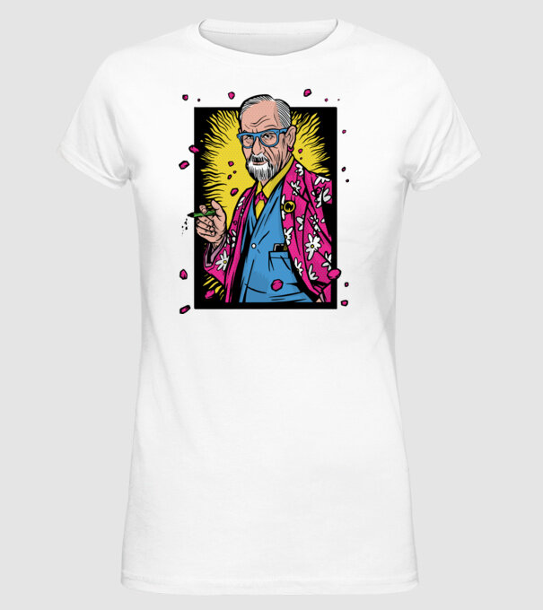 Sigmund Freud Filozof model alb pe tricou