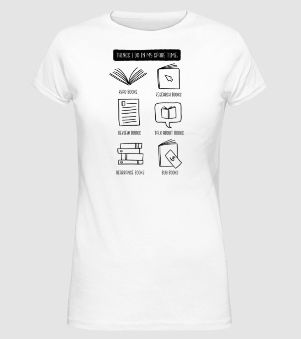 Program de timp liber - Citit model alb pe tricou