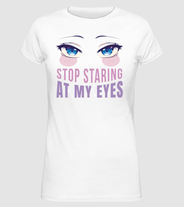 Ochi sexy Anime model alb pe tricou