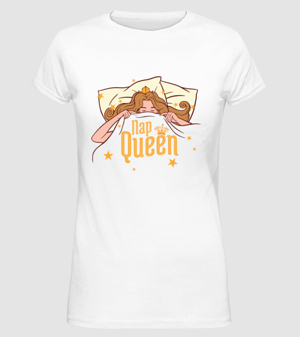 Regina somnului model alb pe tricou