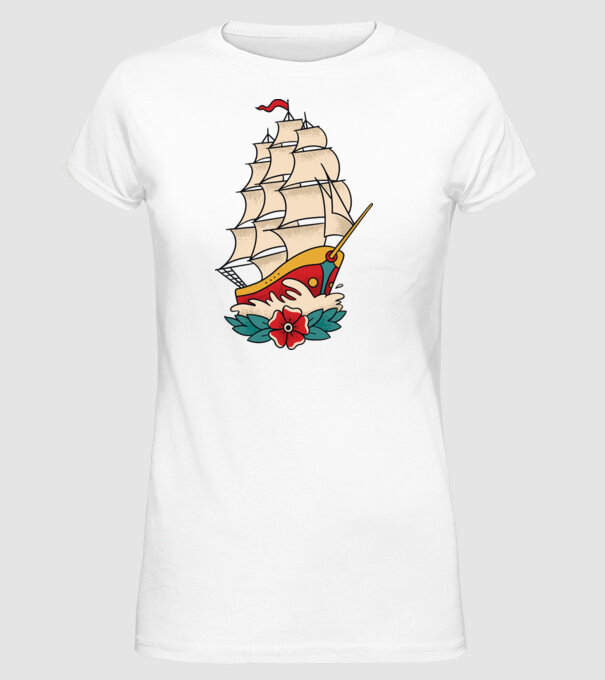 Vapor Tatuaj model alb pe tricou