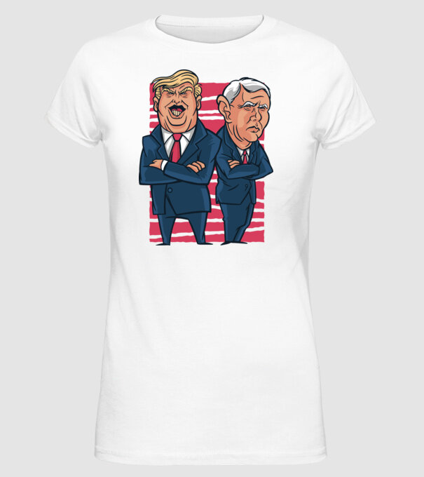 Trump Pence USA model alb pe tricou