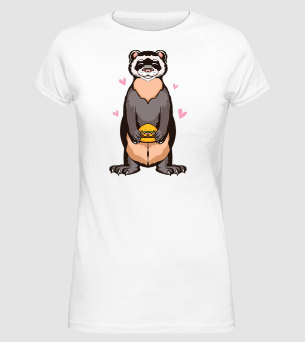 Dihor vânător model alb pe tricou