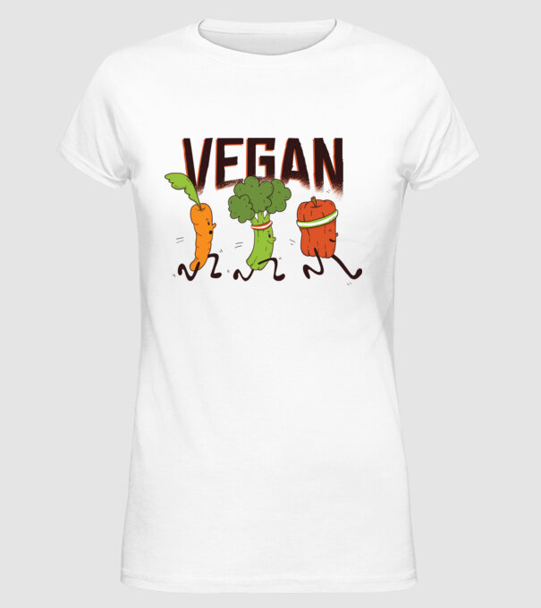 Legume vegan model alb pe tricou