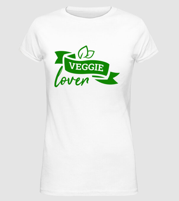 Veggie lover Iubitor de legume model alb pe tricou