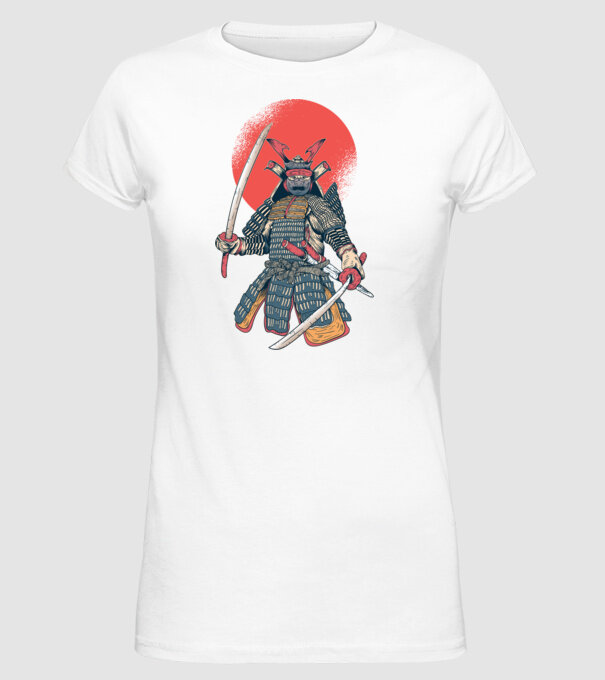 Vintage Samurai tricou arte marțiale orientale model alb pe tricou
