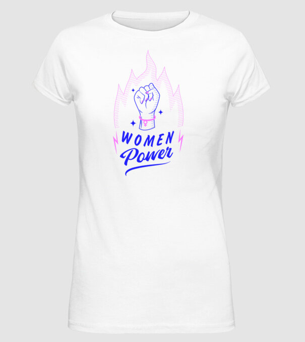 Women Power Ziua Femeii model alb pe tricou